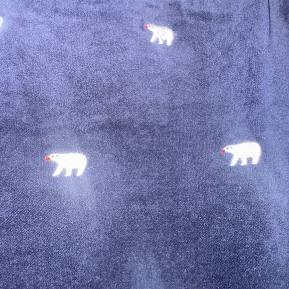 EUC Talbots Velveteen Polar Bear Mini Skirt Navy Blue Size 14 - Picture 4 of 8